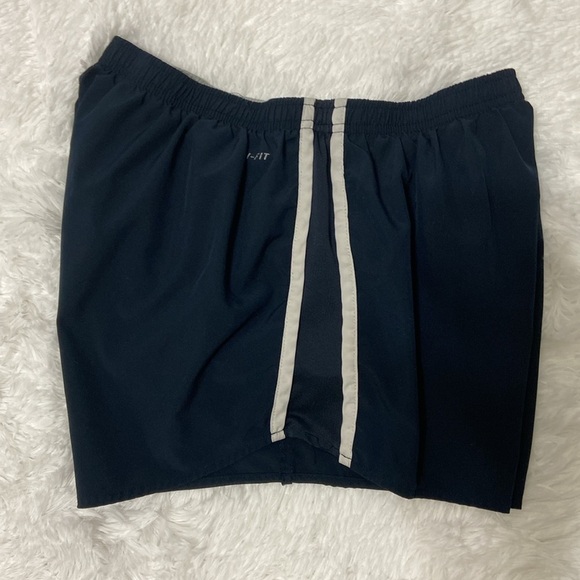 NIKE DRI-FIT WOMEN BLUE ATHLETIC BRIEF LINED RUNNING SHORTS PANTS. SIZE-LARGE. - Picture 3 of 13